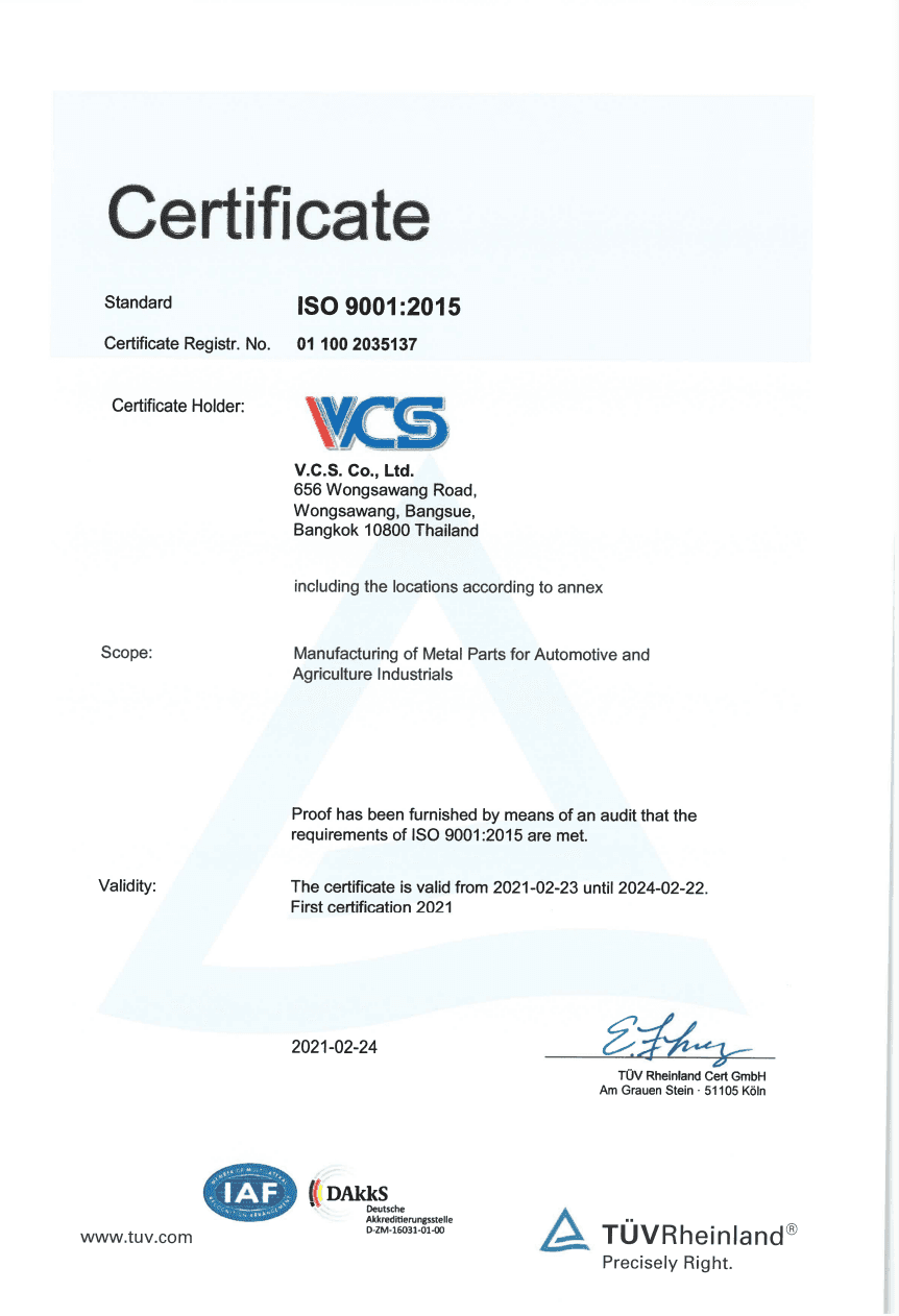 Proof has been furnished by means of an audit that the requirements of ISO 9001:2015 are met.